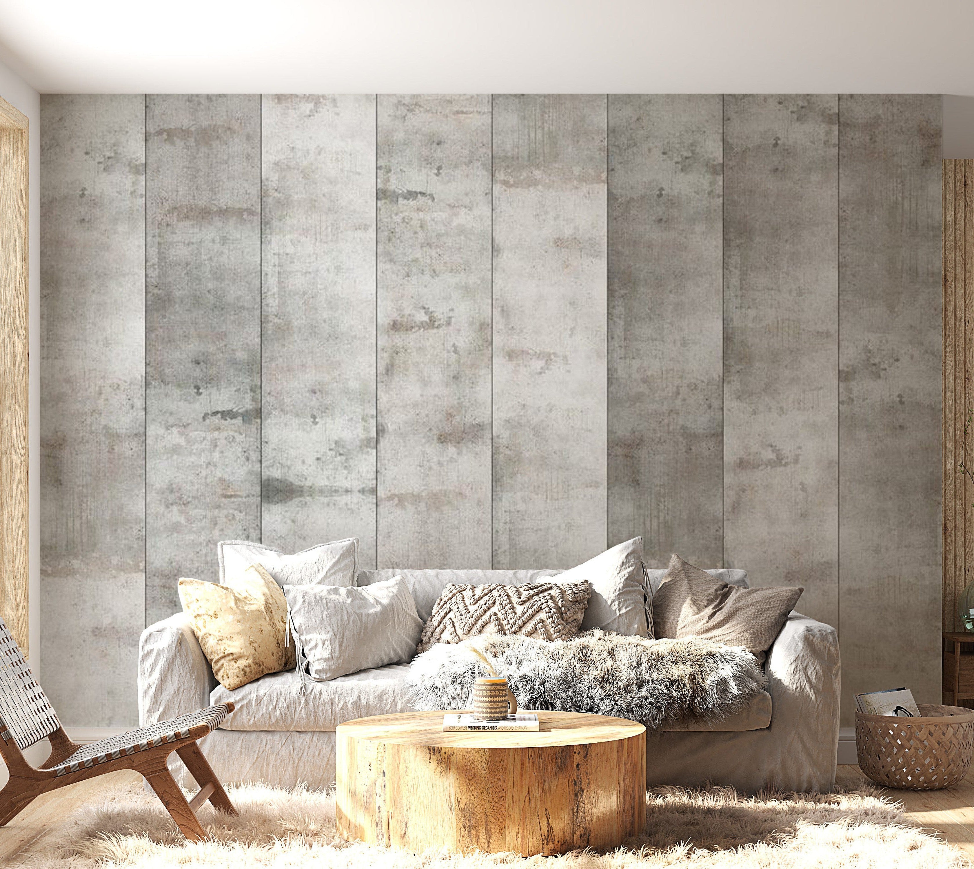 Peel & Stick Wall Mural - Concrete Mosaic - Removable Wall Decals