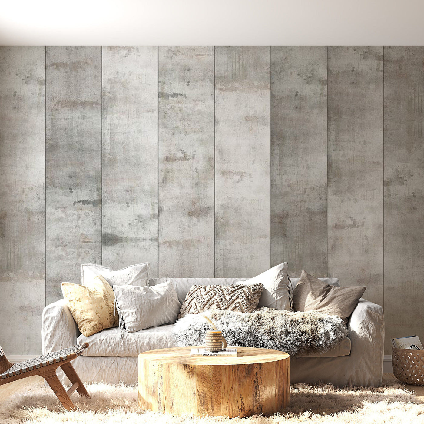 Peel & Stick Wall Mural - Concrete Mosaic - Removable Wall Decals