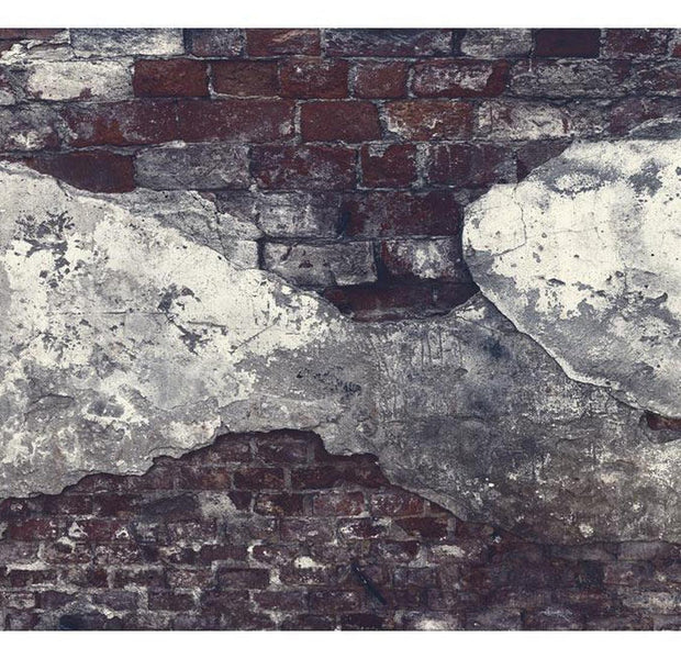 Peel & Stick Wall Mural - Dark Old Brick Wall - Removable Wall Decals