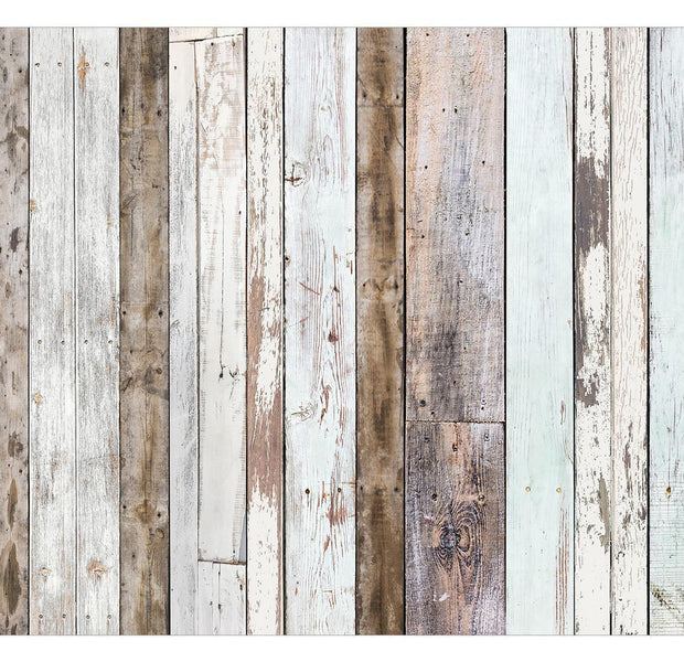 Peel & Stick Wall Mural - Distressed Old Wood- Removable Wall Decals