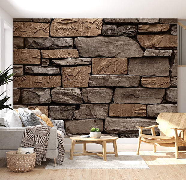Peel & Stick Wall Mural - Egyptian Stone - Removable Wall Decals