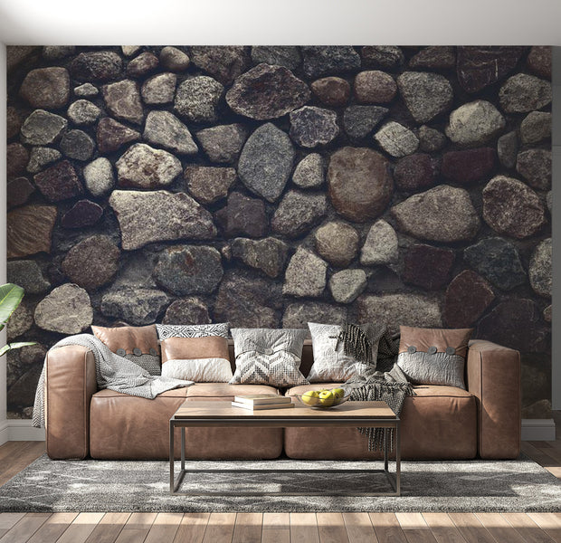 Peel & Stick Wall Mural - Fortress Rocks and Stones - Removable Wall Decals