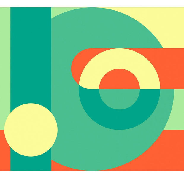 Peel & Stick Wall Mural - Geometric Abstract Design Green - Removable Wall Decals