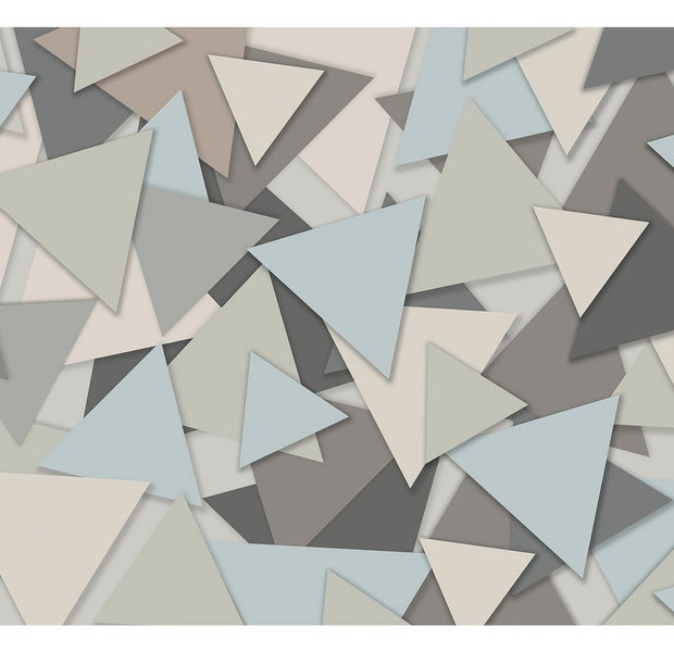 Peel & Stick Wall Mural - Geometric Abstract Triangle Puzzle - Removable Wall Decals
