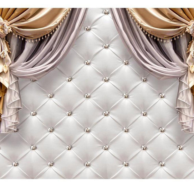 Peel & Stick Wall Mural - Glamour Chesterfield Pattern - Removable Wall Decals