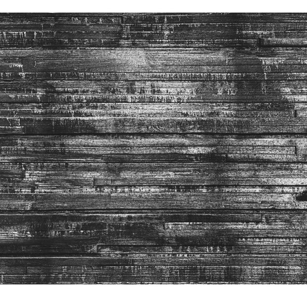 Peel & Stick Wall Mural - Grey Black Old Wood - Removable Wall Decals
