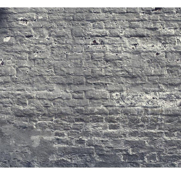 Peel & Stick Wall Mural - Grey Brick Wall - Removable Wall Decals