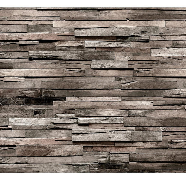 Peel & Stick Wall Mural - Grey Cedar Barn Wood - Removable Wall Decals