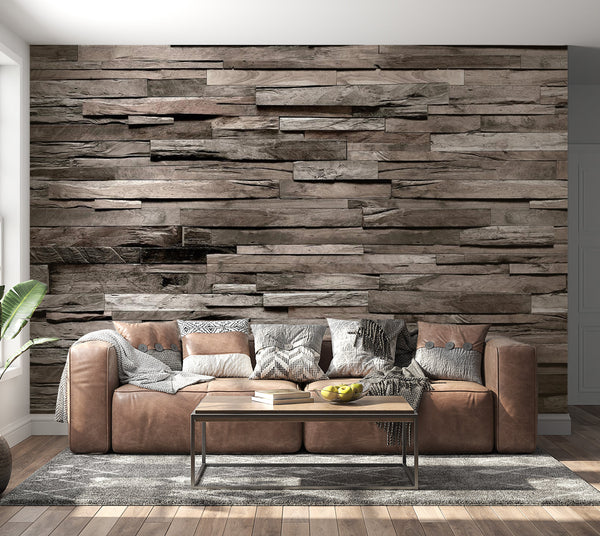 Roommates Distressed Barn Wood Plank Peel And Stick Wallpaper Black : Target