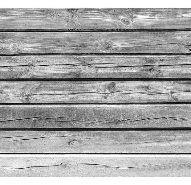 Peel & Stick Wall Mural - Grey Country Style Barn Wood - Removable Wall Decals