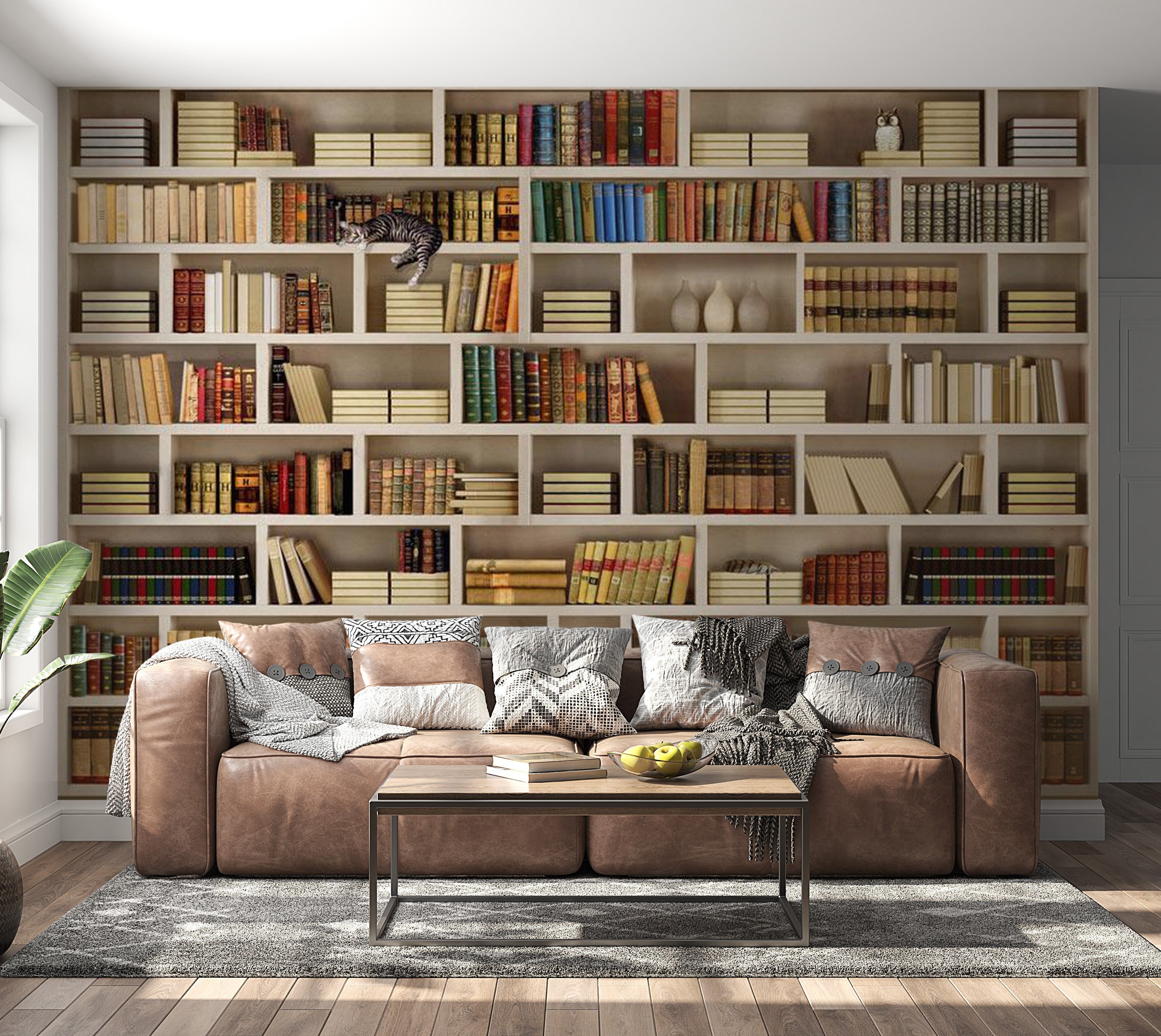 Peel & Stick Wall Mural - Home Library - Removable Wall Decals