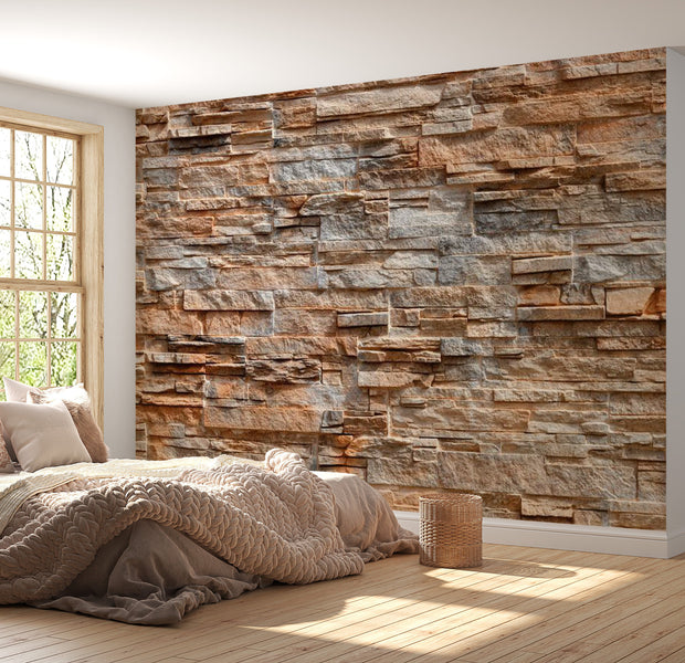 Peel & Stick Wall Mural - Intricate Melody Slate Stone - Removable Wall Decals
