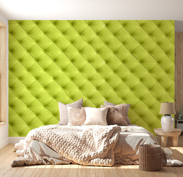 Peel & Stick Wall Mural - Lime Chesterfield Pattern - Removable Wall Decals