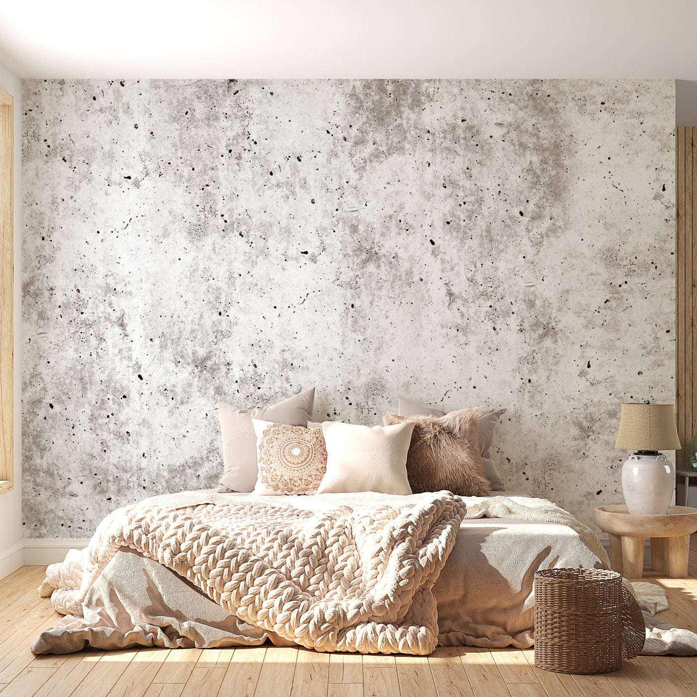 Peel & Stick Wall Mural - Modern Concrete Wall - Removable Wall Decals