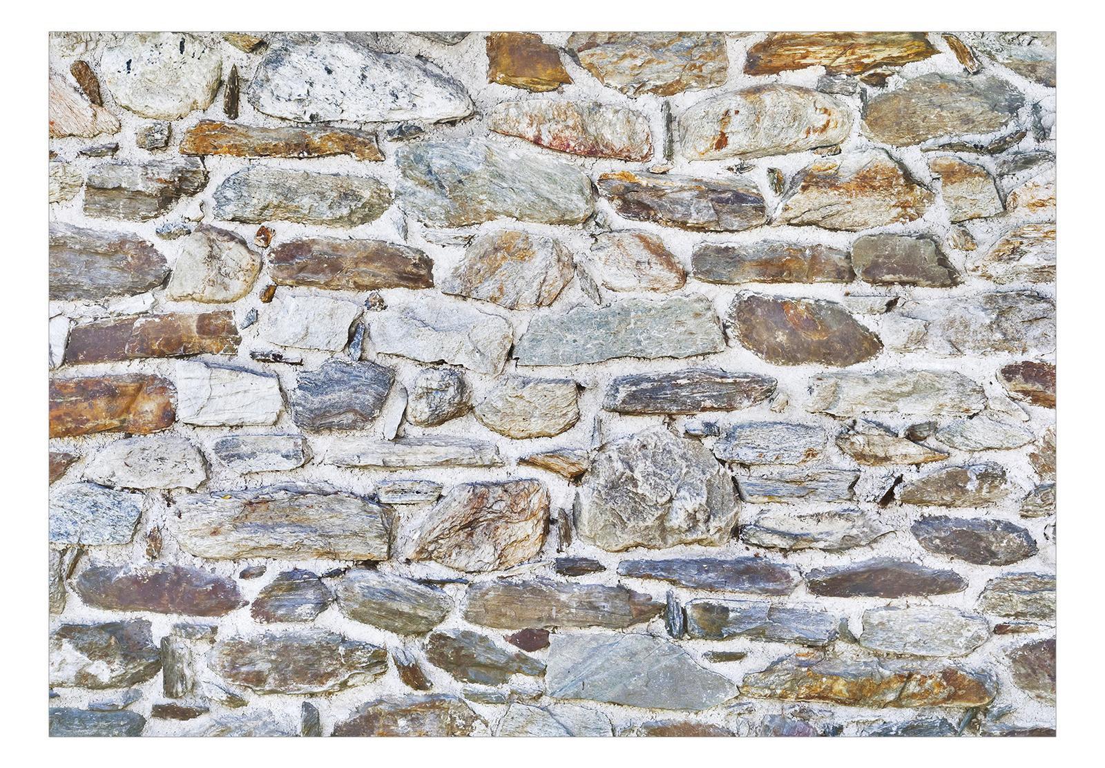 Peel & Stick Wall Mural - Natural Stacked Stone Wall - Removable Wall Decals