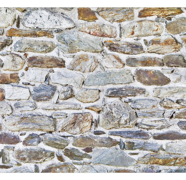 Peel & Stick Wall Mural - Natural Stacked Stone Wall - Removable Wall Decals