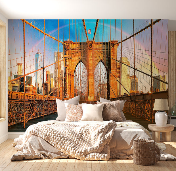 Peel & Stick Wall Mural - New York Brooklyn Bridge - Removable Wall Decals
