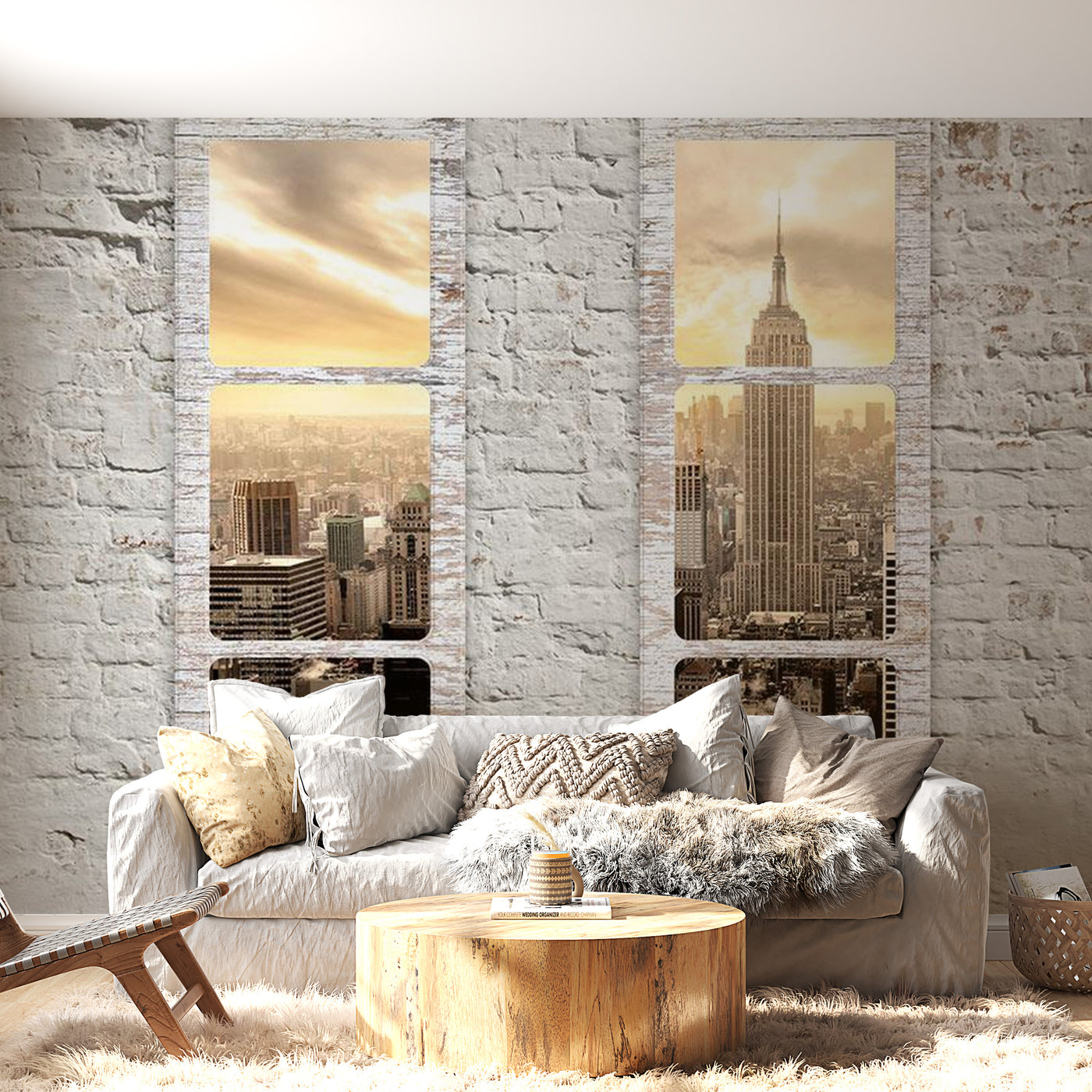 Peel & Stick Wall Mural - New York View From A Window - Removable Wall Decals