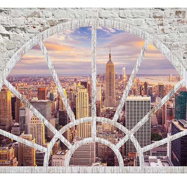 Peel & Stick Wall Mural - New York Window View - Removable Wall Decals