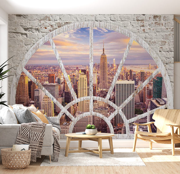 Peel & Stick Wall Mural - New York Window View - Removable Wall Decals