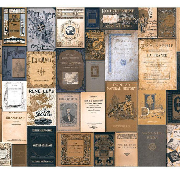 Peel & Stick Wall Mural - Old Book Covers - Removable Wall Decals