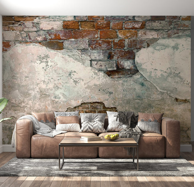 Peel & Stick Wall Mural - Old Cement Brick Wall - Removable Wall Decals