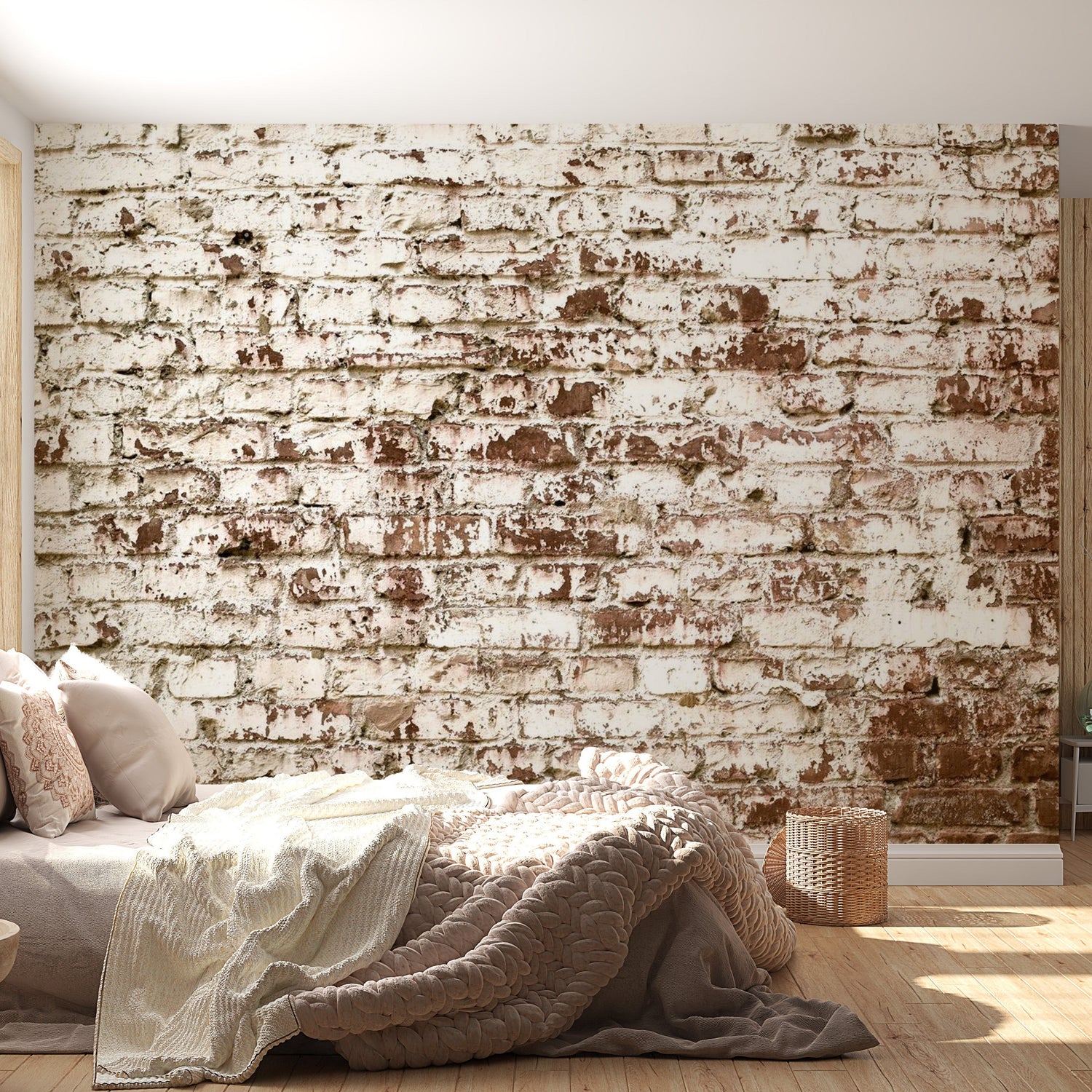 Peel & Stick Wall Mural - Old Farm Bricks - Removable Wall Decals