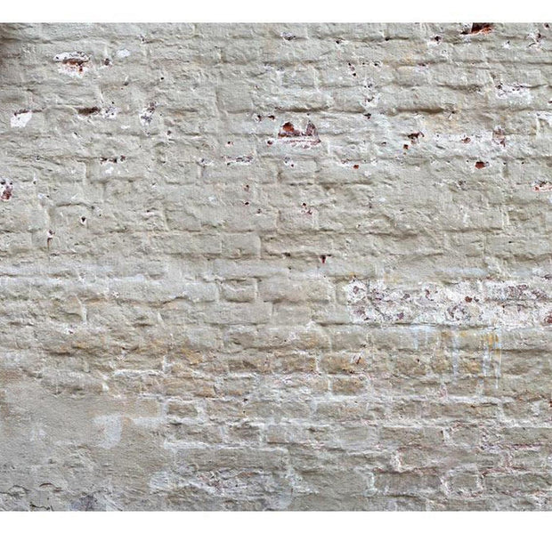 Peel & Stick Wall Mural - Old White Brick Wall - Removable Wall Decals