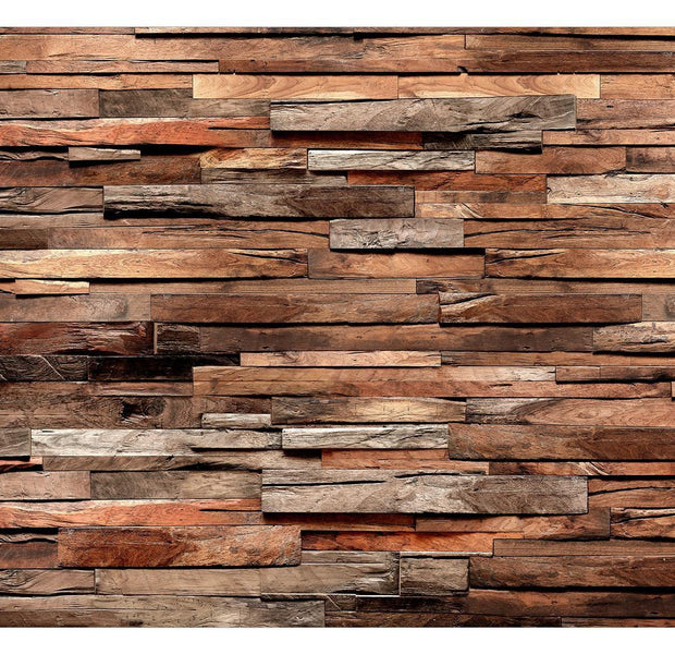 Peel & Stick Wall Mural - Red Wood Barn Wall - Removable Wall Decals