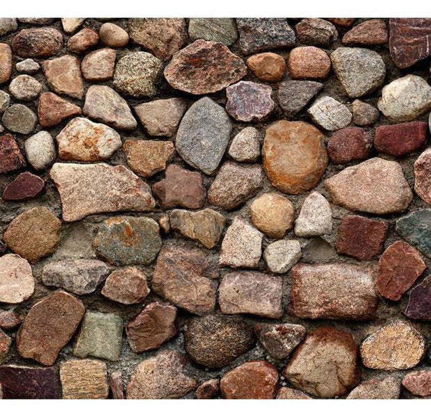 Peel & Stick Wall Mural - Stacked Stones Bastion Wall - Removable Wall Decals