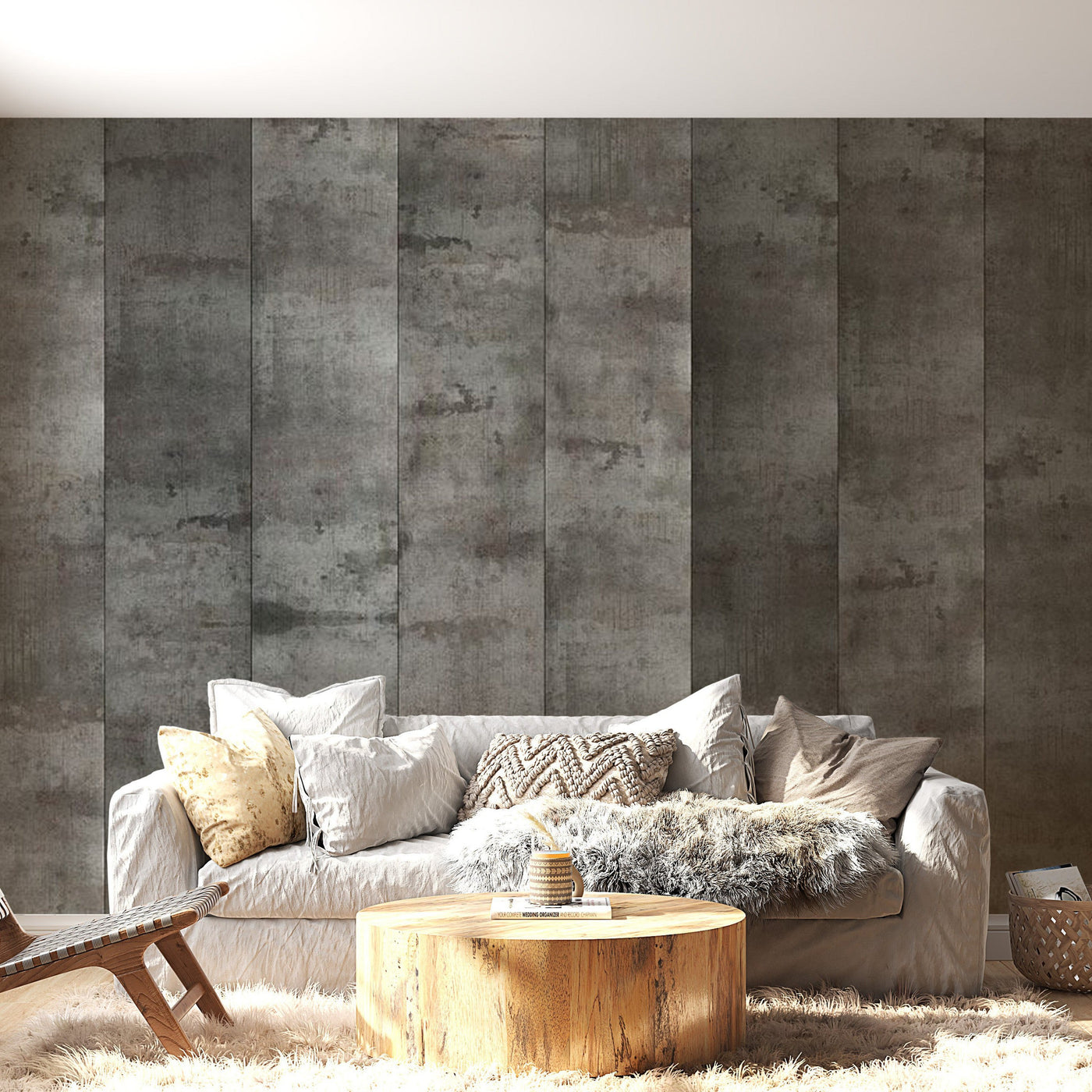 Peel & Stick Wall Mural - Steel Design - Removable Wall Decals