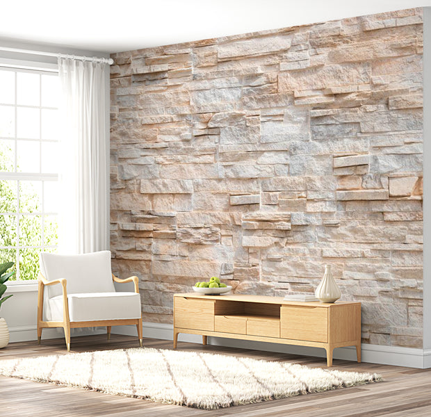 Peel & Stick Wall Mural - Stony Gracefulness - Removable Wall Decals
