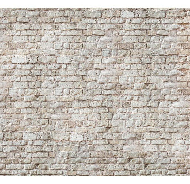 Peel & Stick Wall Mural - White Brick Wall Background - Removable Wall Decals