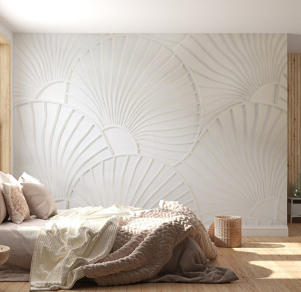Peel & Stick Wall Mural - White Texture Fantasy - Removable Wall Decals