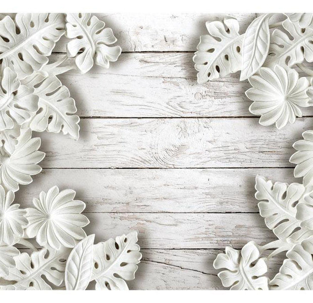 Peel & Stick Wall Mural - White Washed Wood - Removable Wall Decals