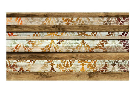 Peel & Stick XXL Wall Mural - Baroque on Wood - Removable Wall Decals
