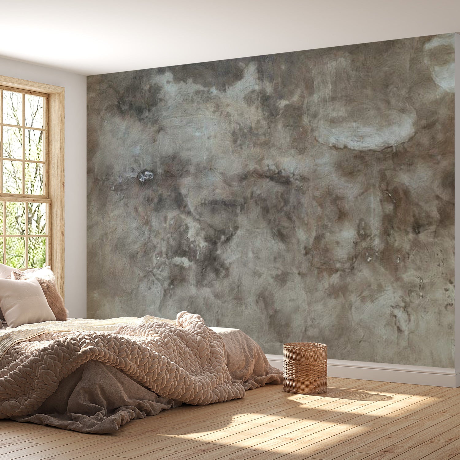 Peel & Stick XXL Wall Mural - Concrete Hail Cloud - Removable Wall Decals