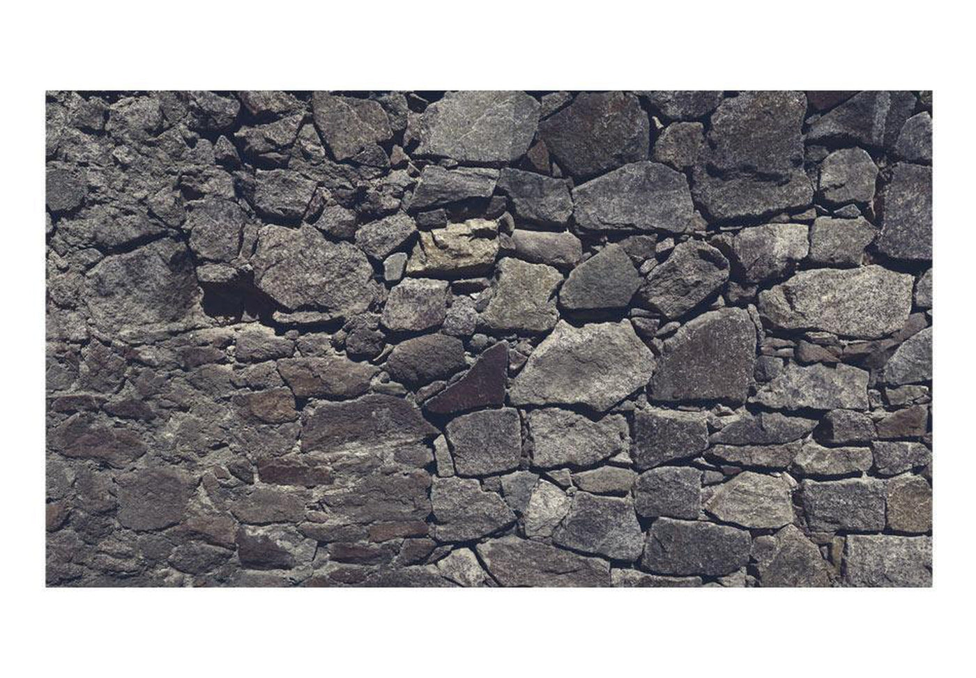 Peel & Stick Wall Mural - Dark Big Stone Church Wall - Removable Wall Decals