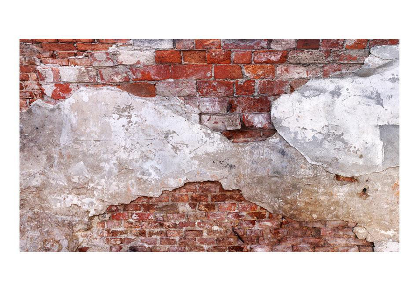 Peel & Stick Wall Mural - Old Plaster Brick Wall - Removable Wall Decals