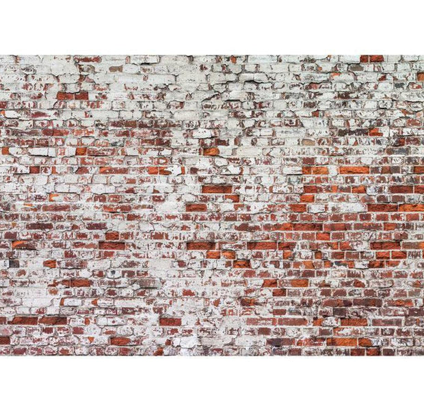 Peel & Stick XXL Wall Mural - Red White Brick Wall - Removable Wall Decals
