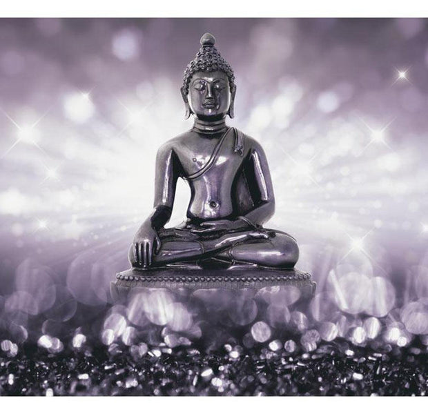 Peel & Stick Zen Wall Mural - Amethyst Buddha - Removable Wall Decals