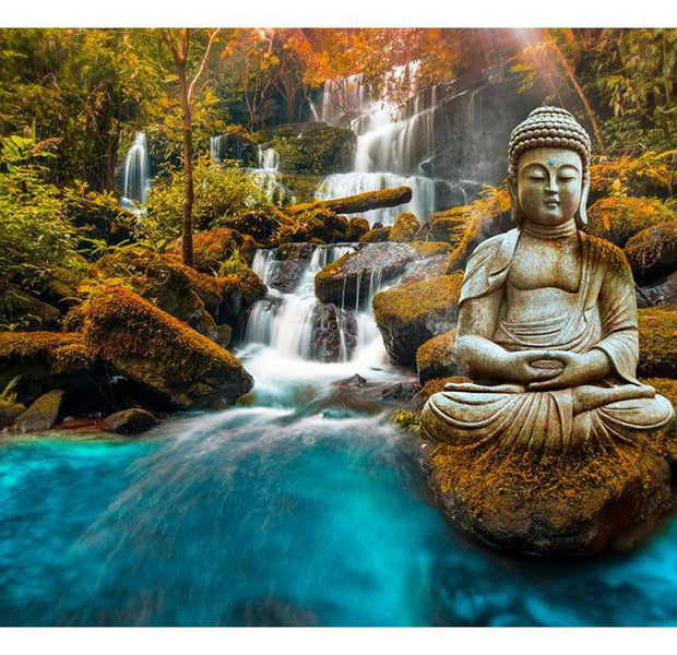 Peel & Stick Zen Wall Mural - Buddha Oasis Of The Soul - Removable Wall Decals