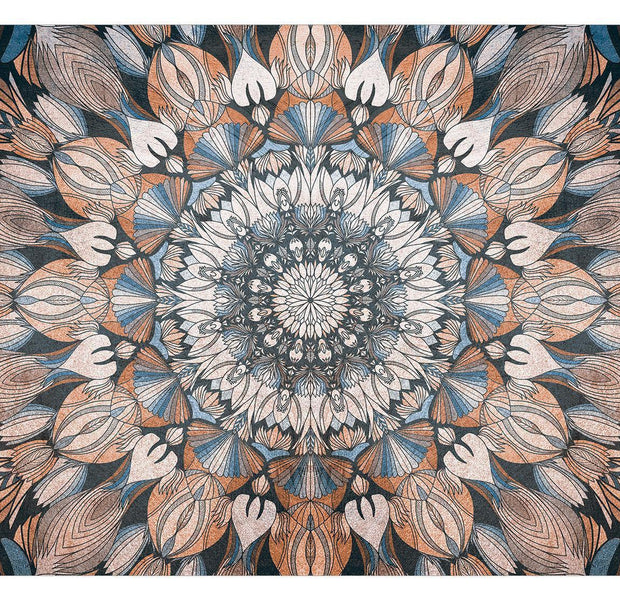 Peel & Stick Mandala Wall Mural - Boho Geometric Mandala - Removable Wall Decals