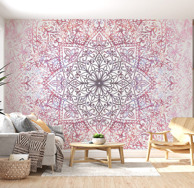 Peel & Stick Mandala Wall Mural - Oriental Fairytale Mandala - Removable Wall Decals