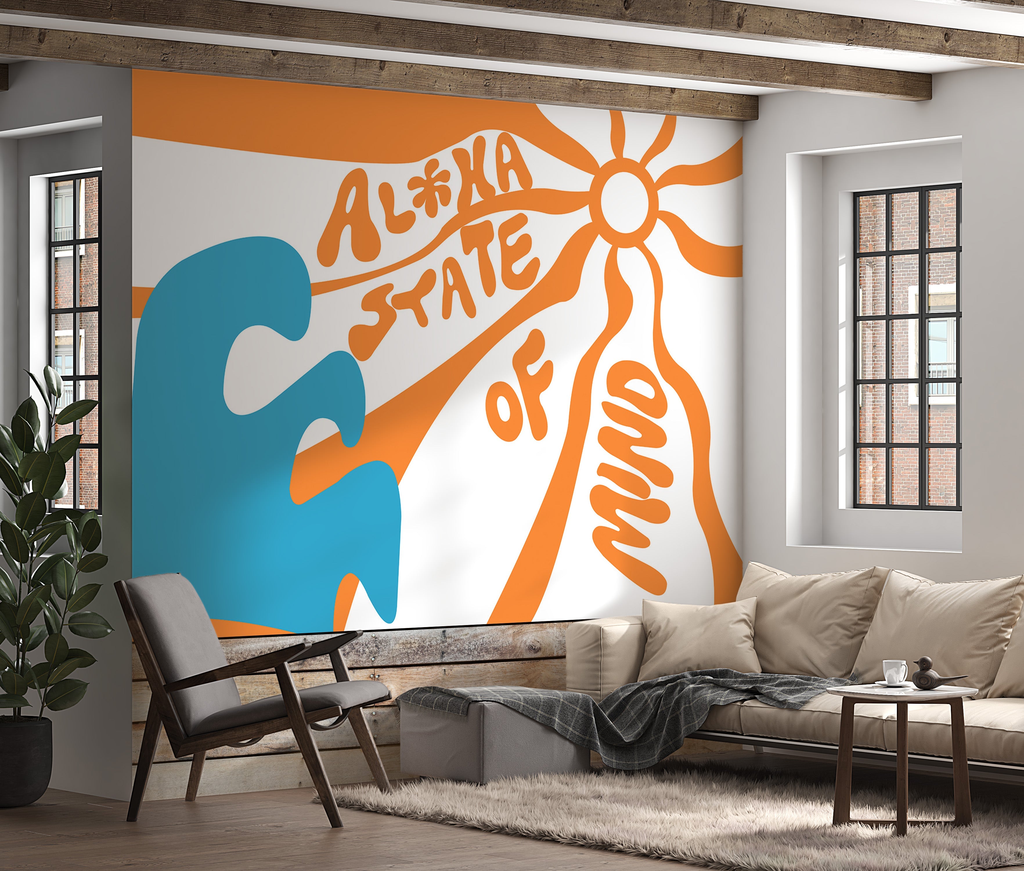 Tropical Wallaper Wall Mural - Aloha-Tiptophomedecor