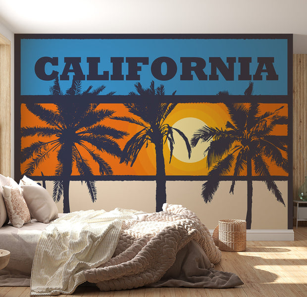Tropical Wallpaper Wall Mural - California Surfing-Tiptophomedecor