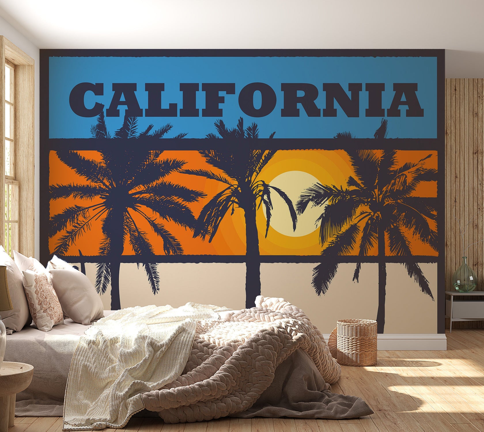 Tropical Wallpaper Wall Mural - California Surfing-Tiptophomedecor