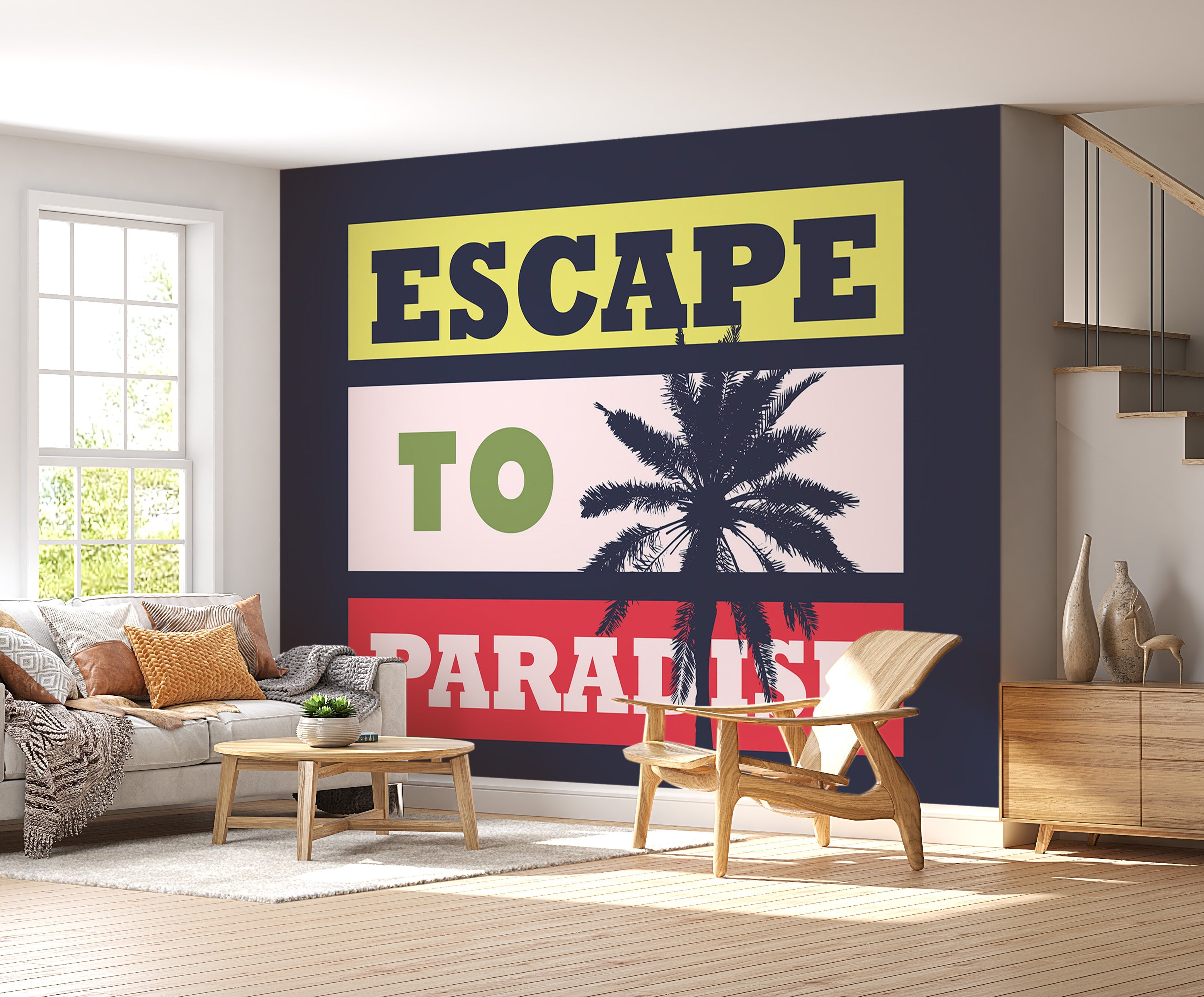 Tropical Wallpaper Wall Mural - Escape To Paradise-Tiptophomedecor