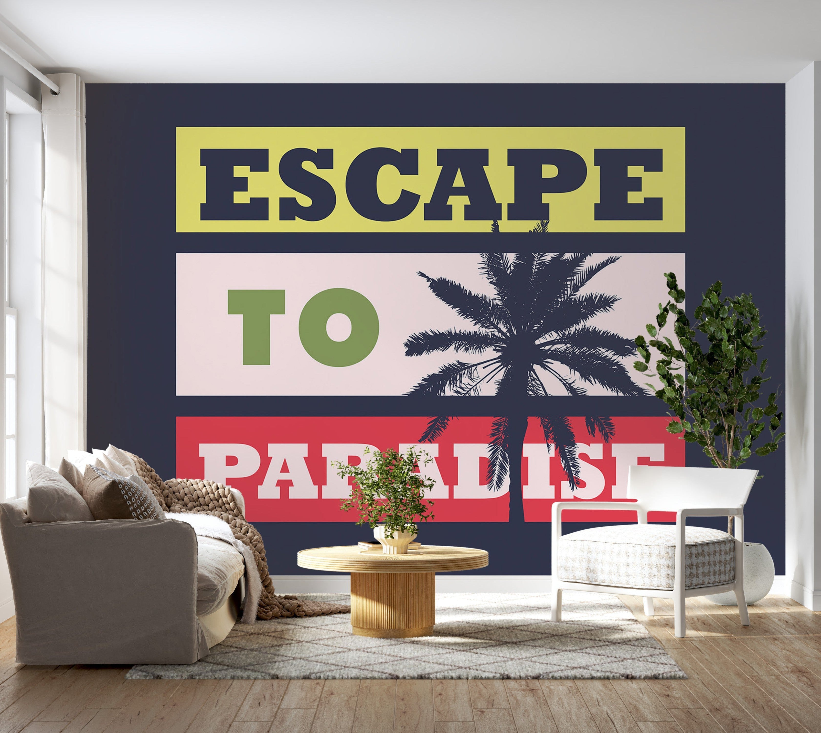 Tropical Wallpaper Wall Mural - Escape To Paradise-Tiptophomedecor