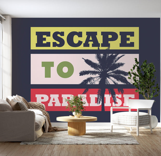Tropical Wallpaper Wall Mural - Escape To Paradise-Tiptophomedecor
